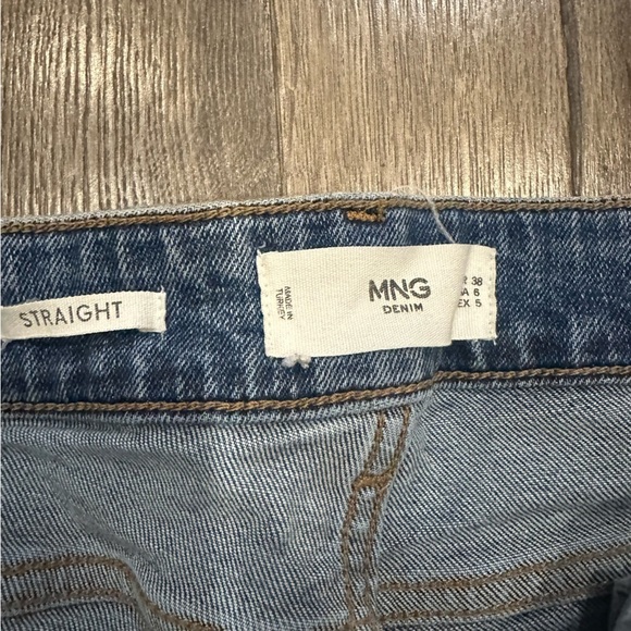 MNG by Mango Straight Leg Jeans Women's Size 6 High Waist Medium Wash Denim - Picture 4 of 15